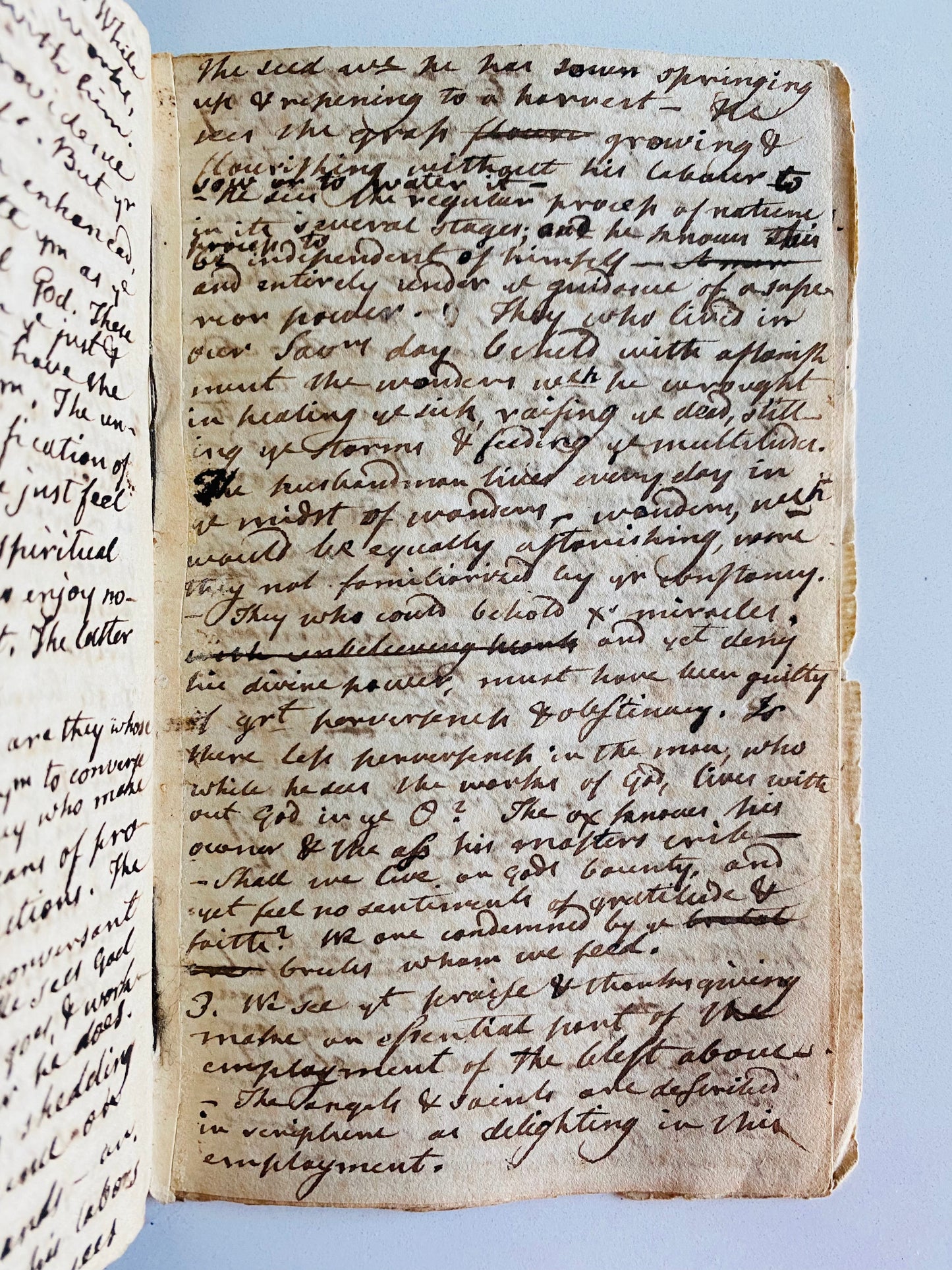 1766 JOSEPH LATHROP. 38pp Manuscript Sermon on Cain and Abel, Murder, Consequences of Sin, &c.