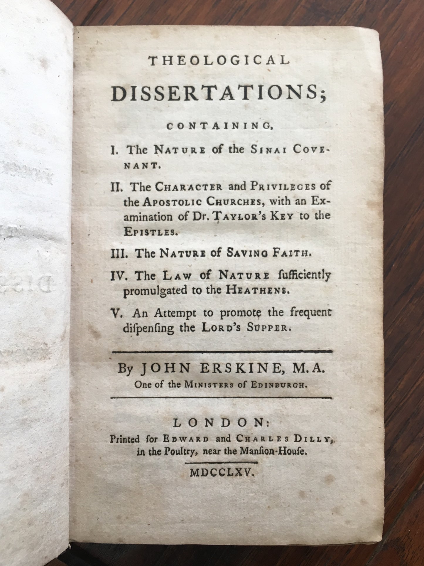 1765 JOHN ERKSINE. First Edition Sermons by George Whitefield Co-Worker at Cambuslang Revival