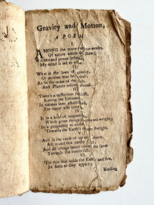 1788 JOSEPH WITTER. A Poem on Gravity and Motion. Devotion through the New Astronomy.
