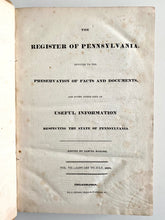 Load image into Gallery viewer, 1831 PENNSYLVANIA REGISTER. Rare Amish, Mennonite, Free Coloured Persons, Slaves, &amp;c.