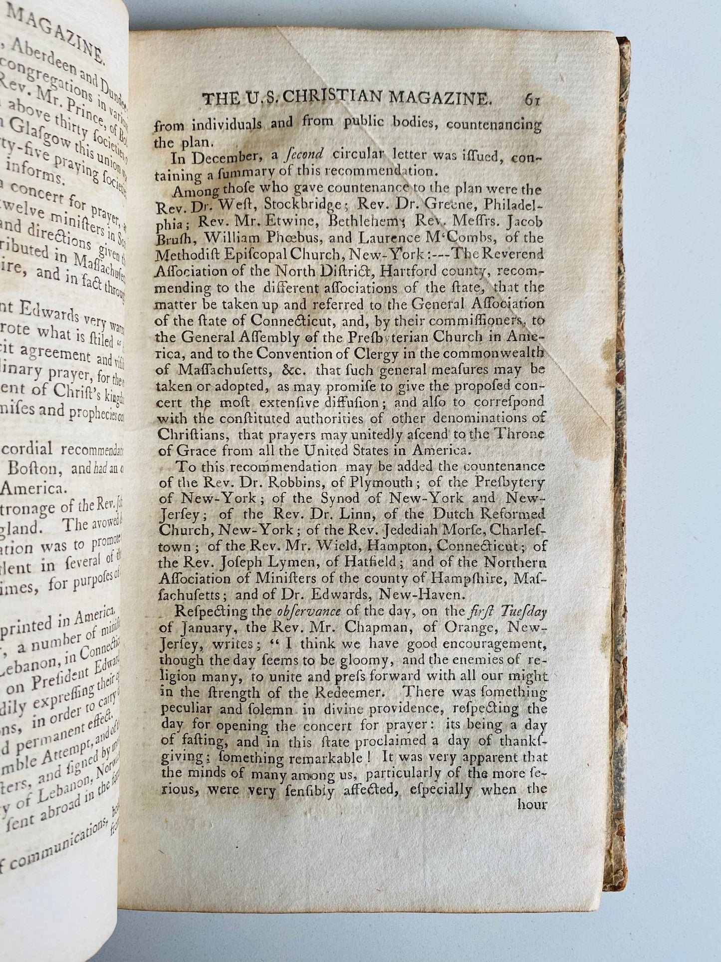 1796 GREAT AWAKENING. Important American Revivalist Periodical w/ Superb Provenance!