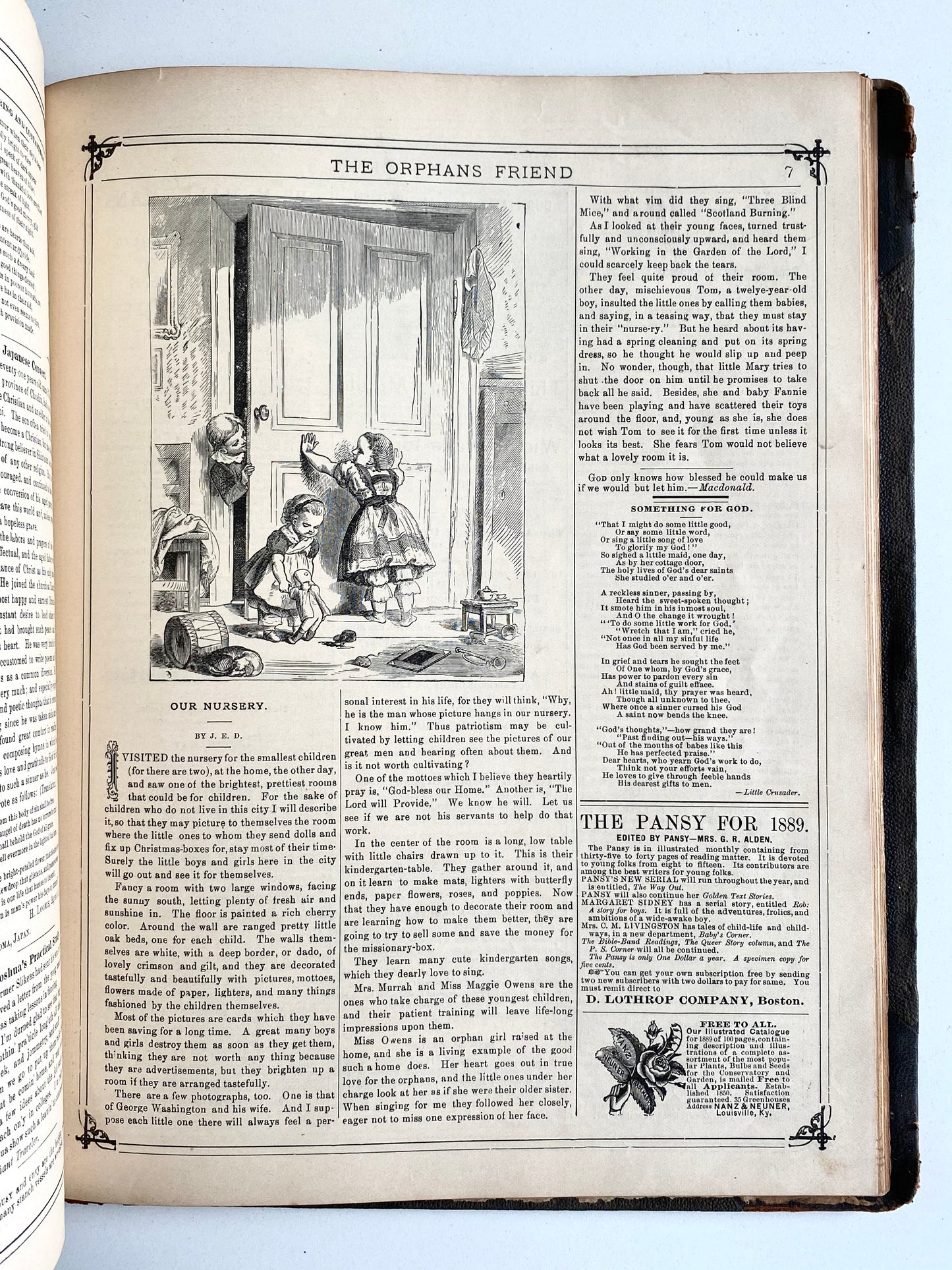 1887-1889. THE ORPHAN'S FRIEND. Kentucky Mission to Civil War Orphans. Rare.