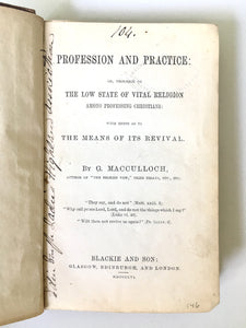 1856 GEORGE MACCULLOCH. The Low State of Religion and its Revival. Scottish