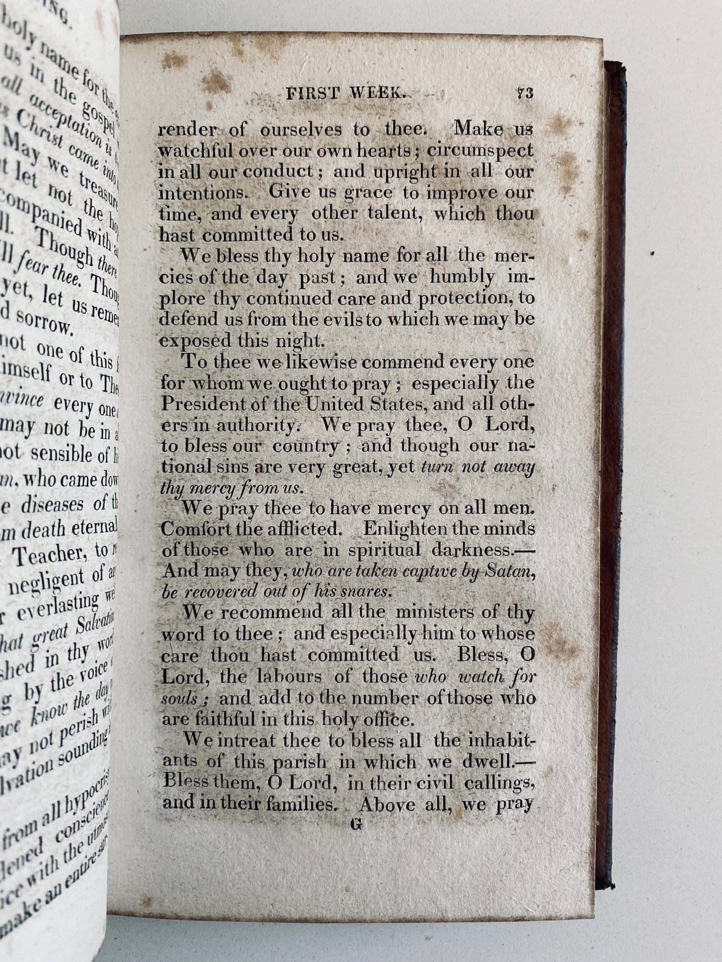 1819 JAMES BEAN. Morning and Evening Prayers for Every Day in the Month. Americanized.