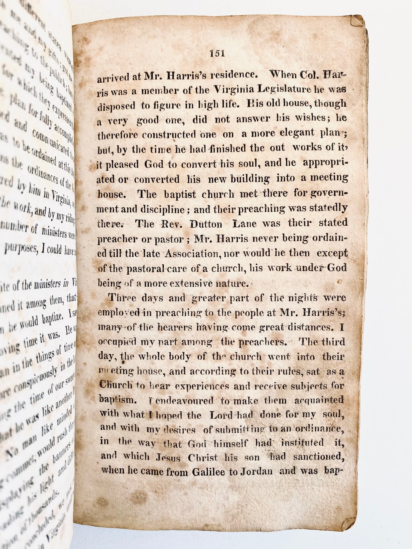 1819 JAMES IRELAND. Important Baptist Revivalist - Imprisoned for Preached the Baptist Message!