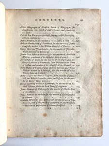 1785 RARE SCOTTISH. Scottish Trials for Witchcraft, Blasphemy, Incest, Adultery, Murder, and Piracy in Reformation Era Scotland!