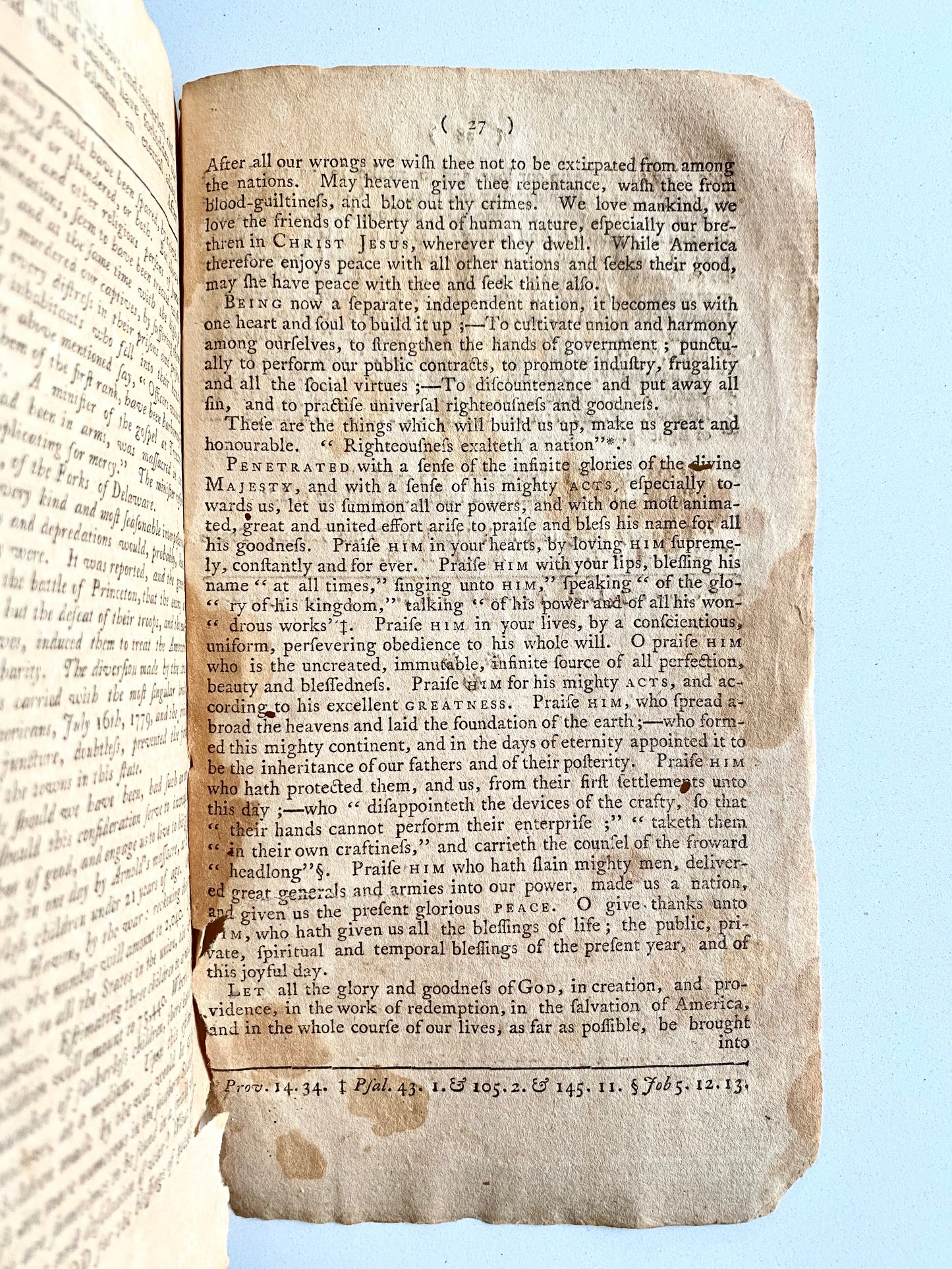 1783 BENJAMIN TRUMBULL. Exceptionally Rare Sermon on Providences & Miracles of God in the American Revolutionary War.