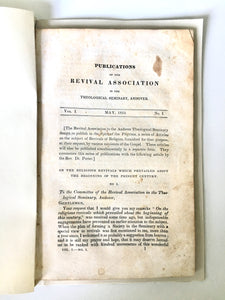 1832 EBENEZER PORTER. Letters on Religions Revivals. Second Great Awakening. First Ed
