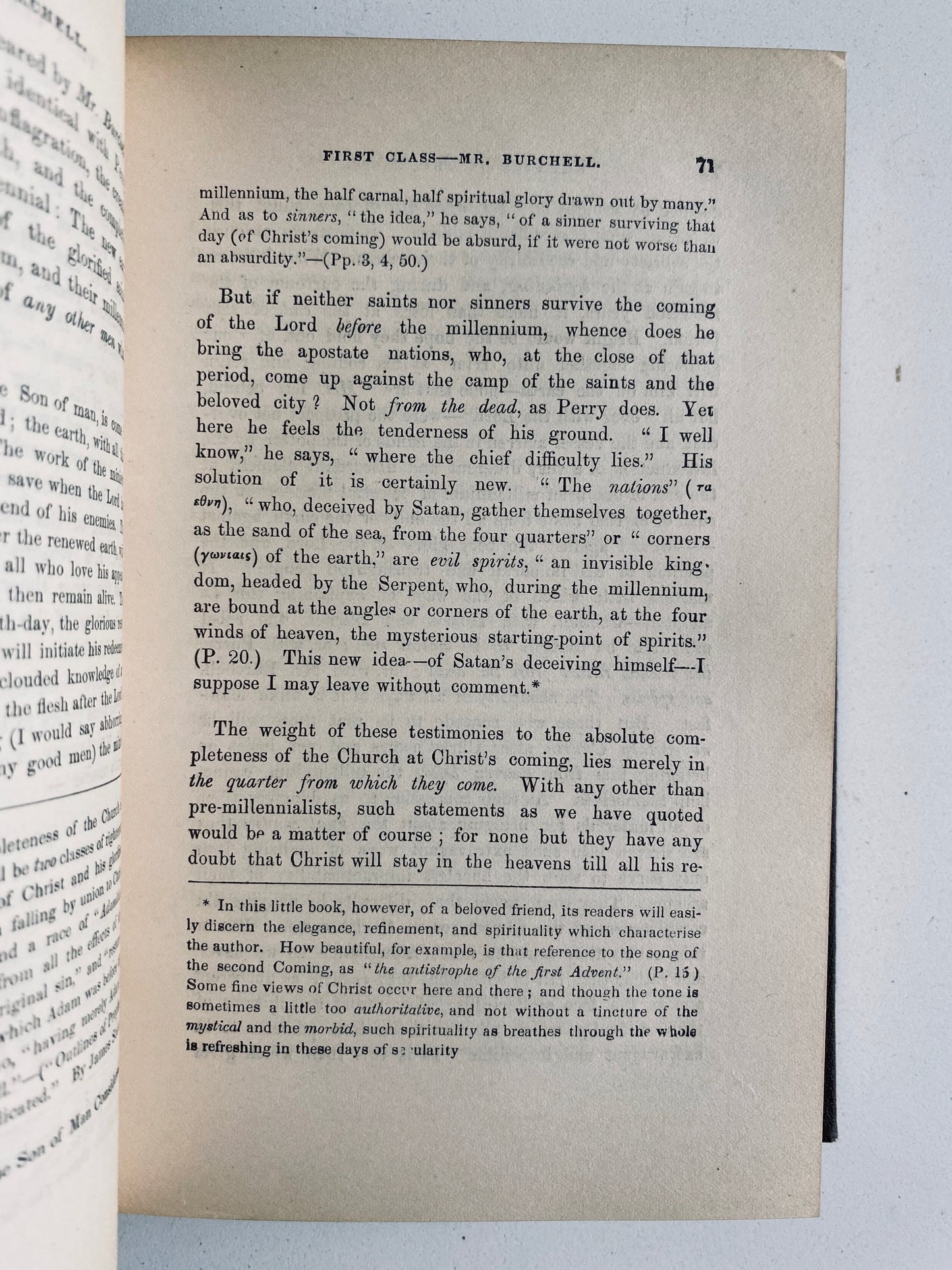 1879 DAVID BROWN [Glasgow]. Christ's Second Coming; Will it be Pre-Millennial? [anti-premillennial]