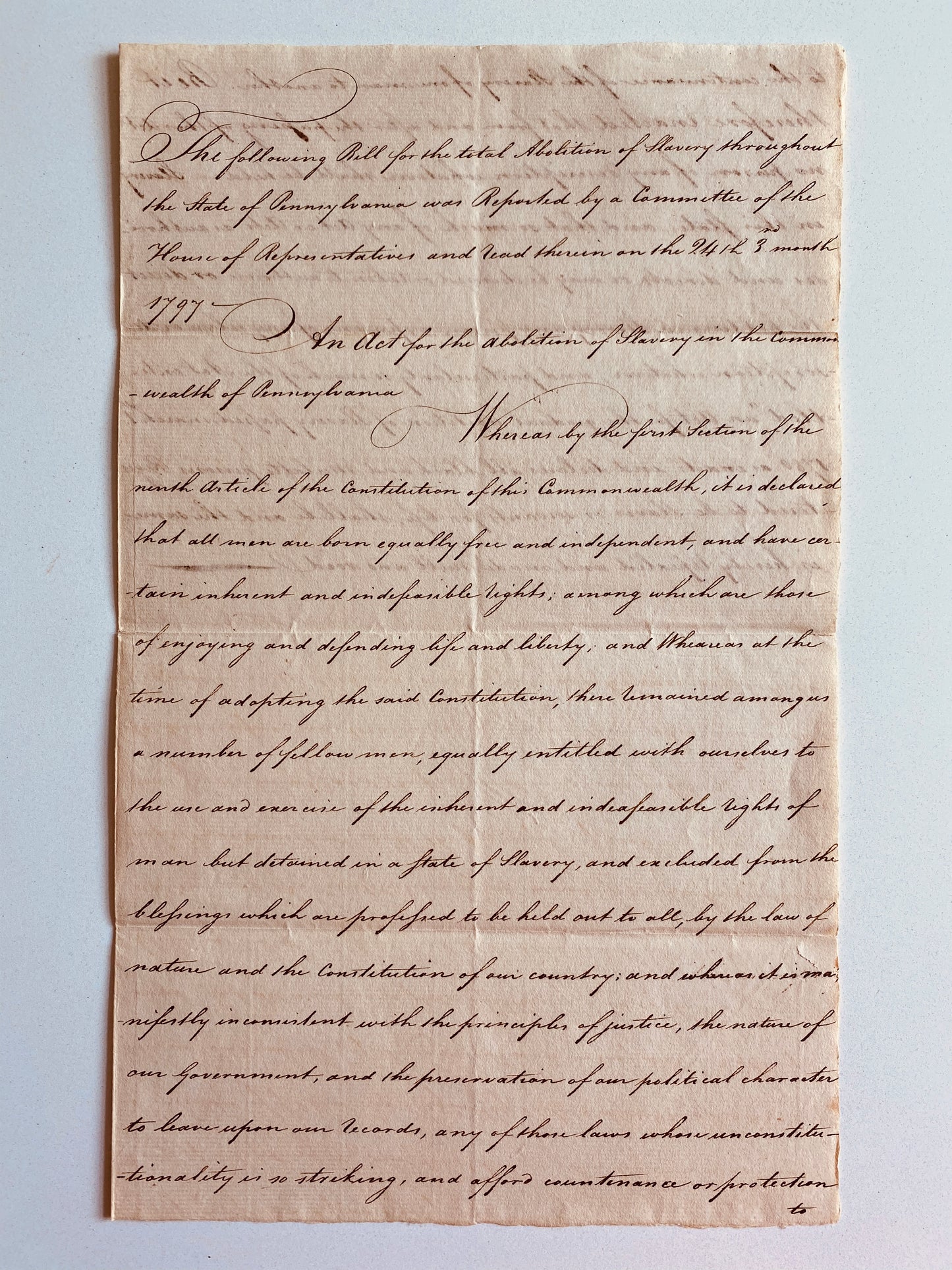 1797 ABOLITION. Correspondence between 1st Abolition Society in America & William Wilberforce & Co. Amazing!