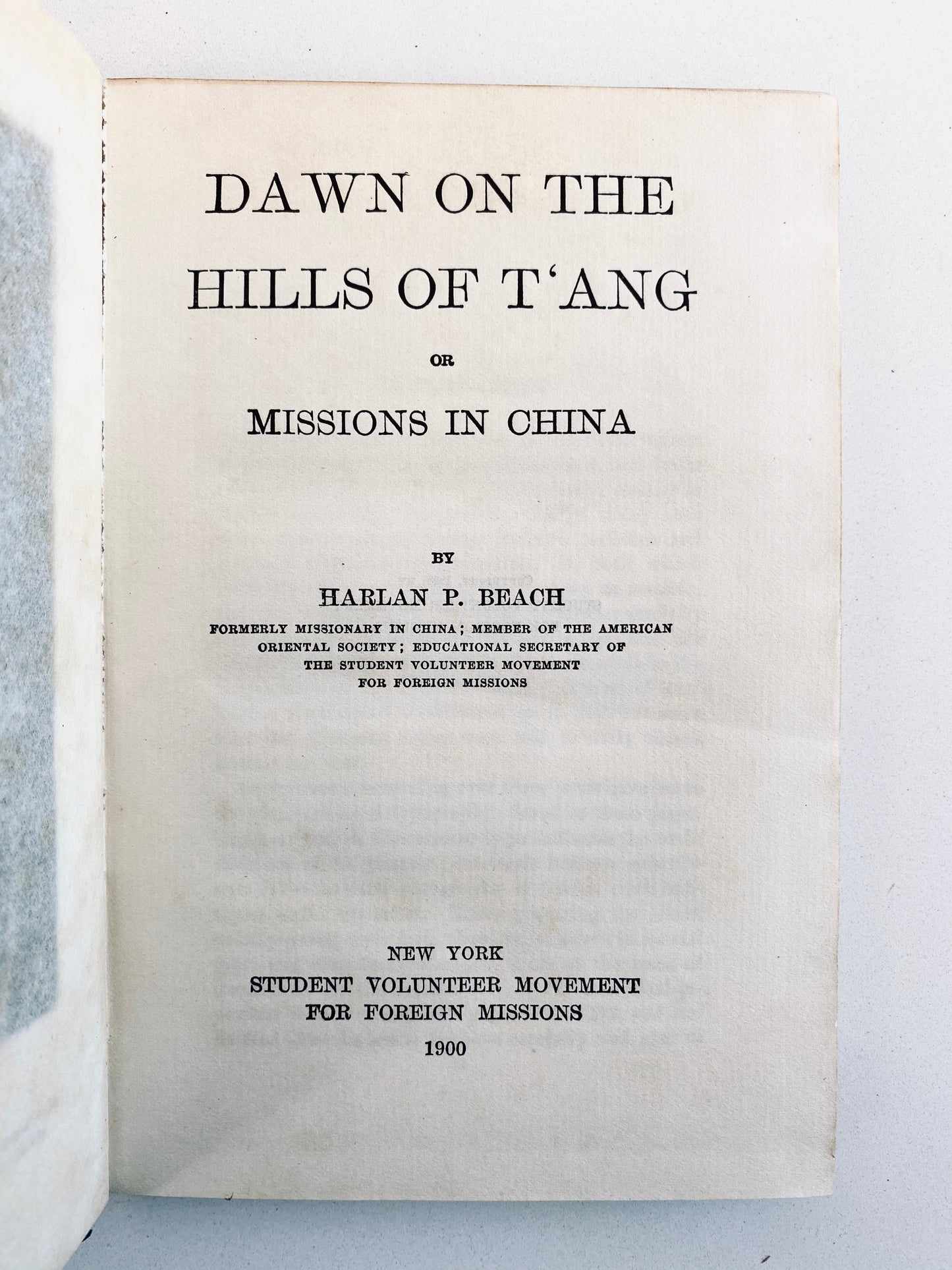 1900 HARLAN P BEACH. History of Missions in China. Superb Work.