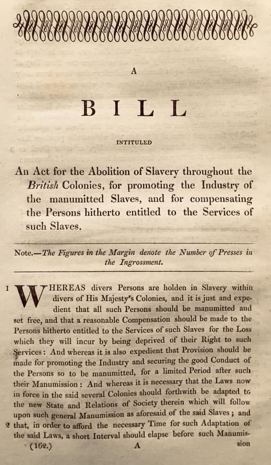1833 WILLIAM WILBERFORCE. The 1833 Parliamentary Act that Ended Slavery in the United Kingdom