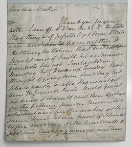 1862 JOHN NELSON DARBY. Rare Letter by Father of Premillennialism before Leaving for United States