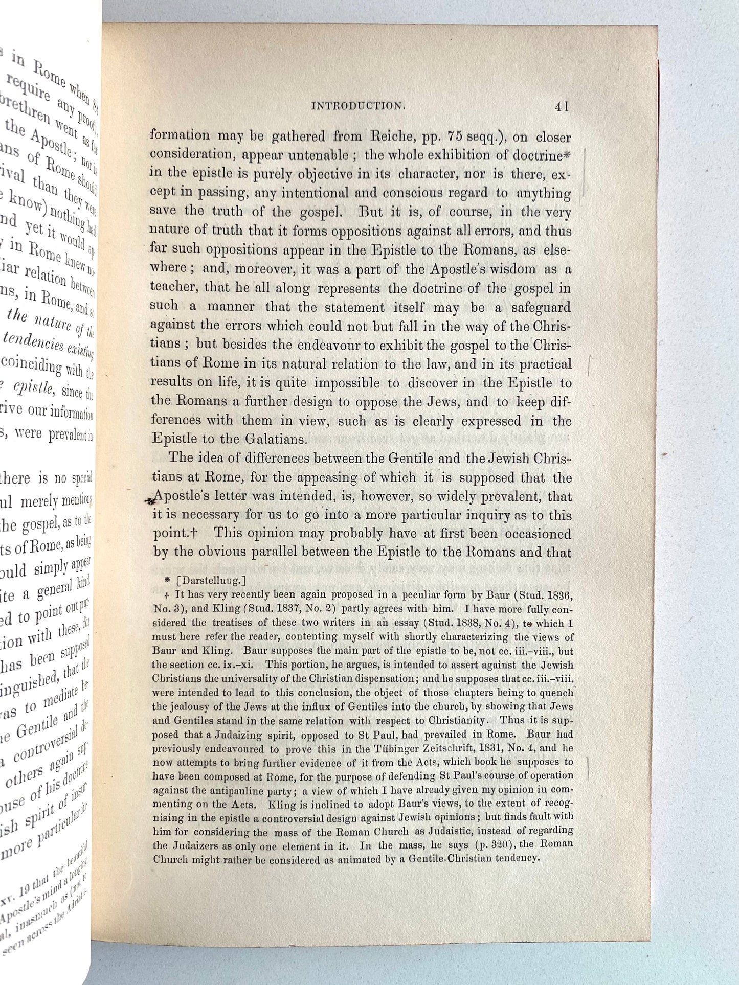 1849 HERMANN OLSHAUSEN. Biblical Commentary on the Epistle to the Romans. Fine Binding & Excellent Reading.