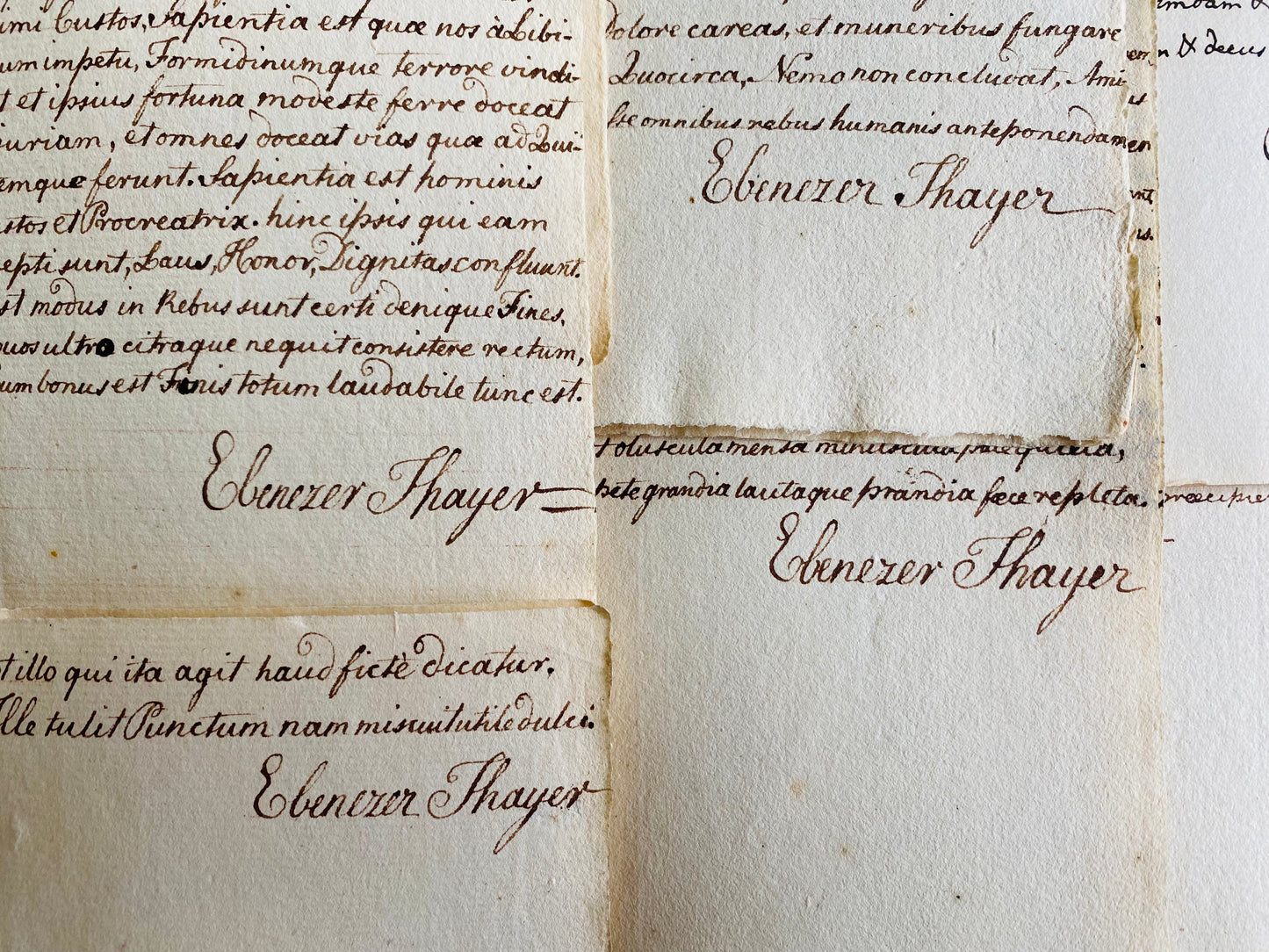 1761-1792 EBENEZER THAYER. Over 600 Pages of Manuscript Searching & Highly Evangelical Sermons by Pro-American Revolutionary War Divine.