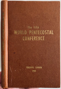 1958 PENTECOSTAL. Pentecostal World Conference Messages. Very Good!
