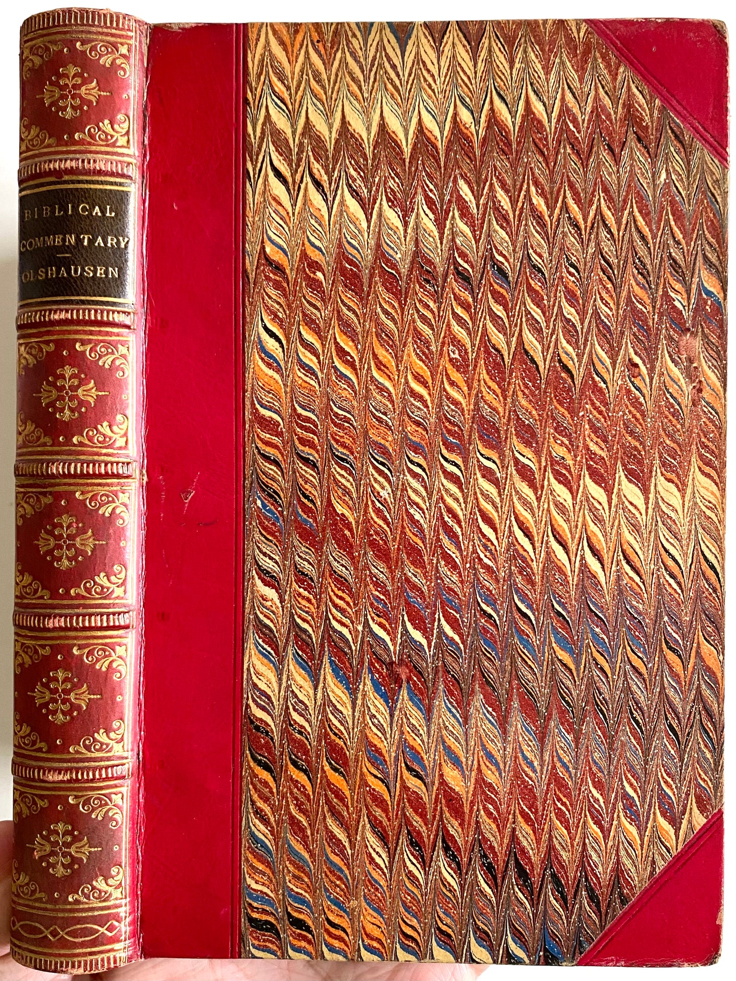 1849 HERMANN OLSHAUSEN. Biblical Commentary on the Epistle to the Romans. Fine Binding & Excellent Reading.