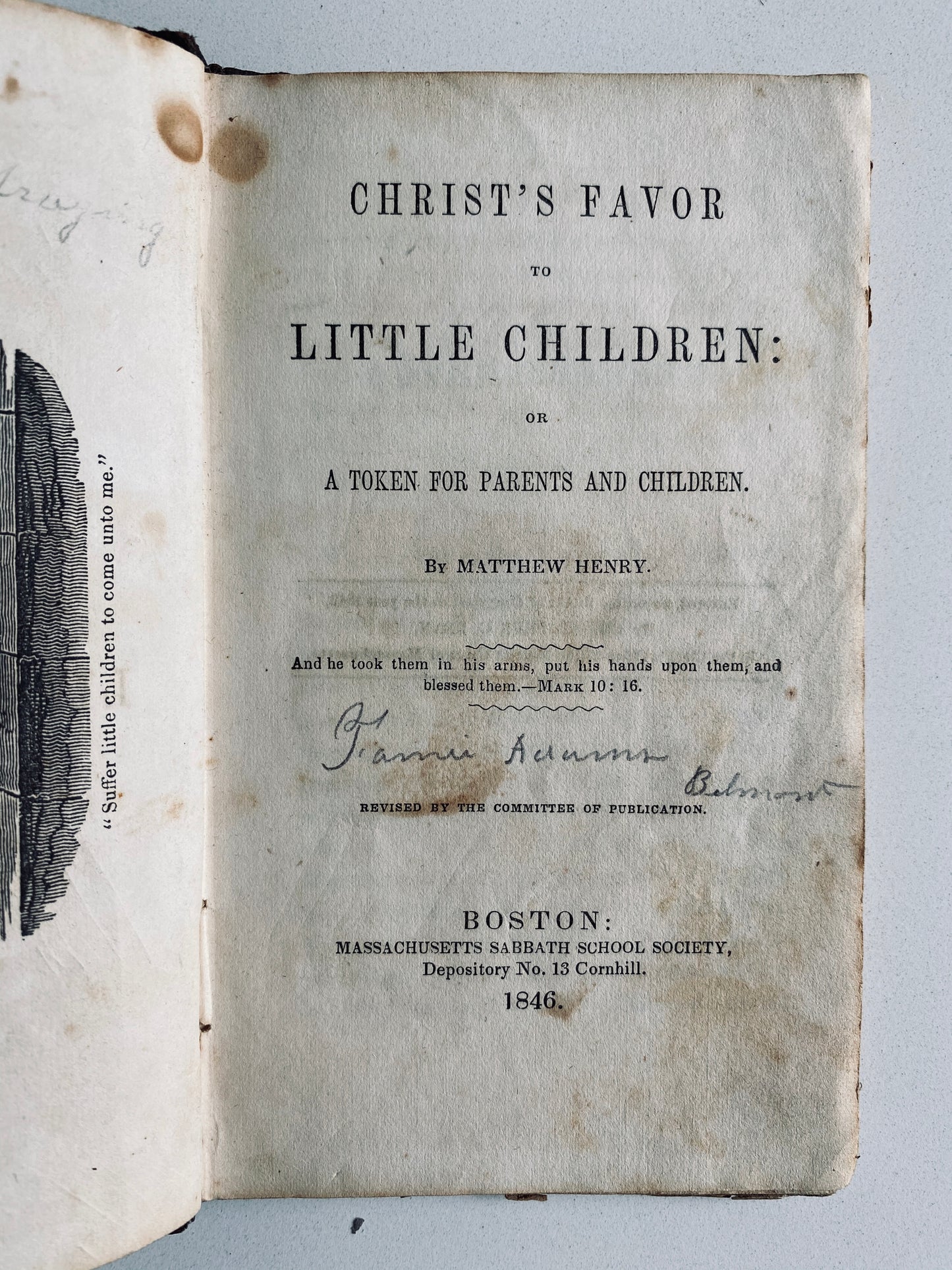 1846 MATTHEW HENRY. Christ's Favor to Little Children. Rare Puritan Chapbook