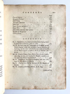 1785 RARE SCOTTISH. Scottish Trials for Witchcraft, Blasphemy, Incest, Adultery, Murder, and Piracy in Reformation Era Scotland!