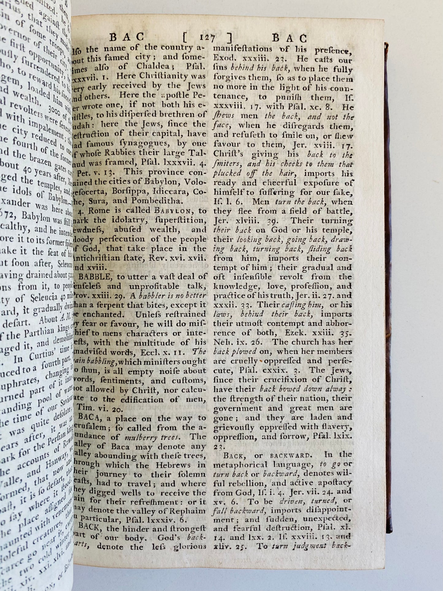 1769 JOHN BROWN OF HADDINGTON. True First Edition of HIs Theological Dictionary of the Bible. Two Leather Volumes.