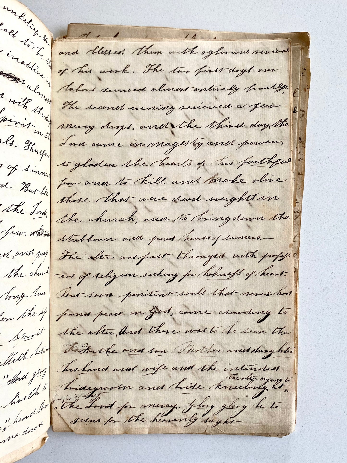 1832-33 SECOND GREAT AWAKENING. 180+pp Manuscript Diary from the Troy Conference of Methodists. Superb!