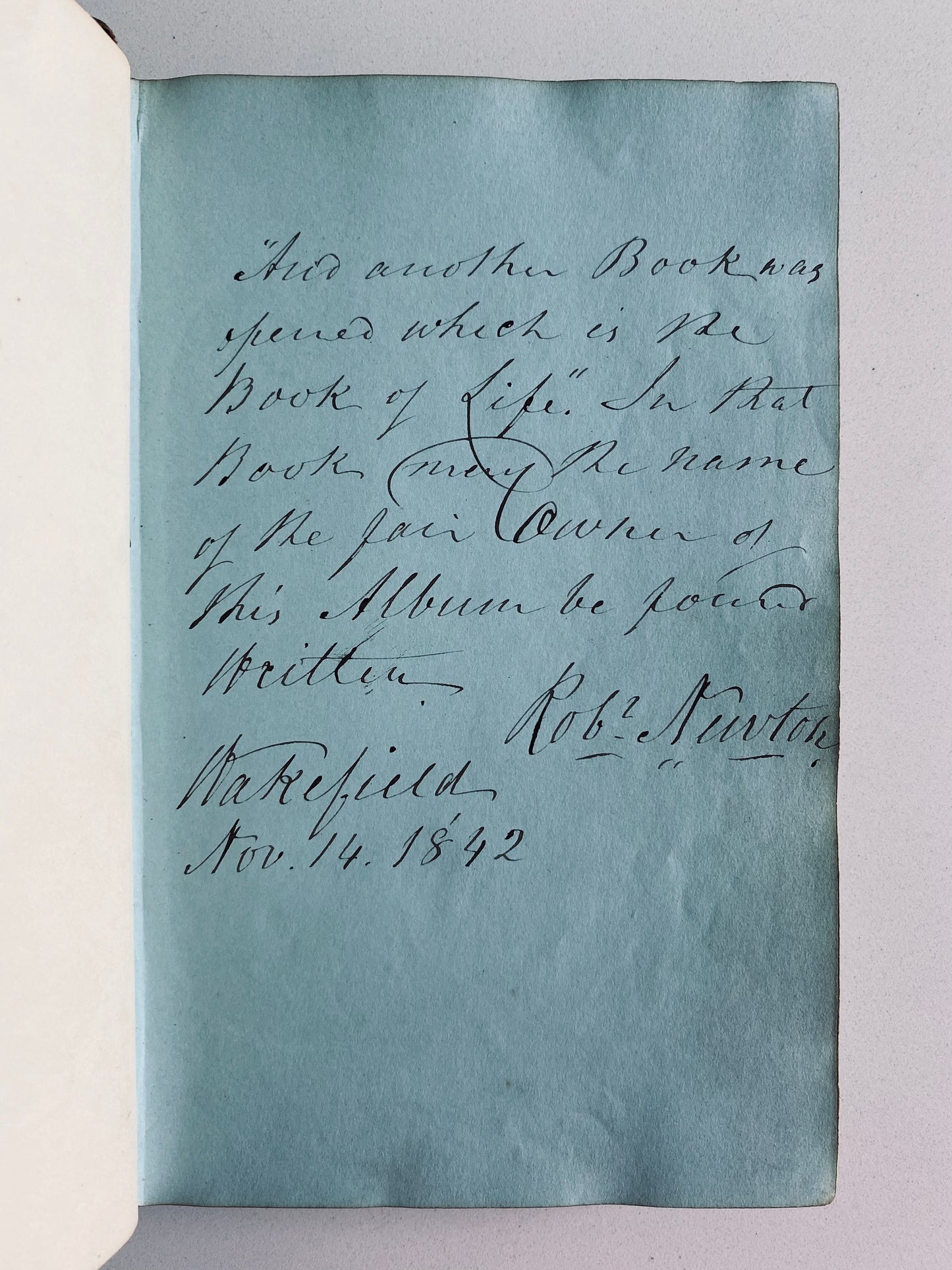 1832 WESLEYAN REVIVAL. Important Autograph Book, Including Revivalist James Caughey, Original Compositions, etc.