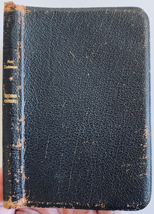 1917 PREMILLENNIAL NEW TESTAMENT. Scarce New Testament with Eschatological Passages Emphasized.