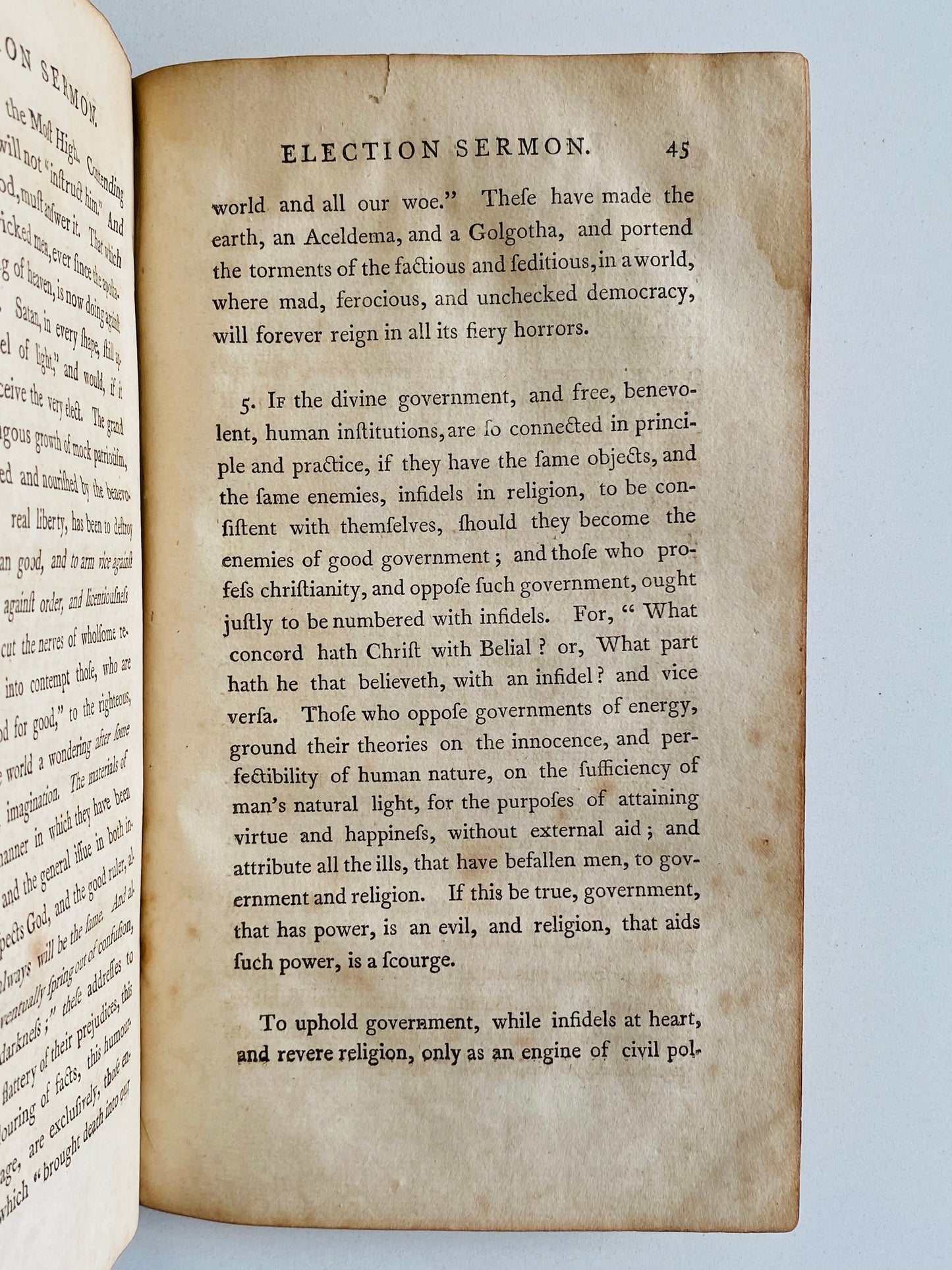 1798 AZEL BACKUS. George Washington Owned - Sermon on the Treasonous Behavior of Factions & Party Spirit.