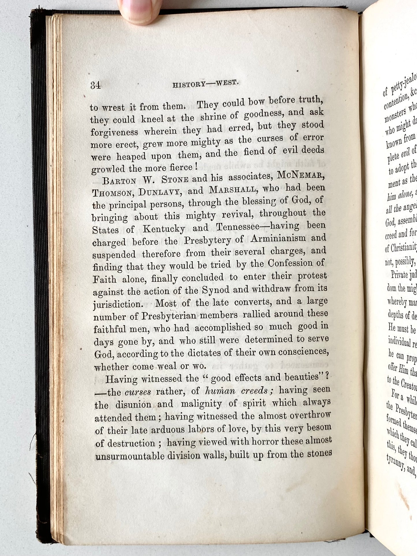 1852 CHRISTIAN CHURCH. Rare History and Revival of the "Christian Church," or Christian Baptists, &c.