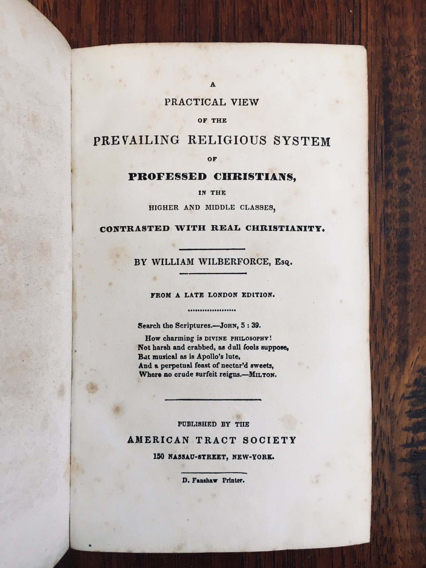 1830 WILLIAM WILBERFORCE. Cultural Christianity is False Christianity. Important Work.