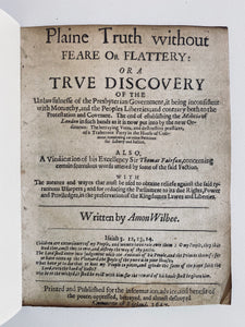 1647 RICHARD OVERTON. Baptist / Leveller Work on Religious Liberty & Populism.