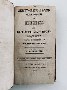 1829 G. C. KELTON. Important Camp-Meeting & Revival Hymnal. Very Rare!