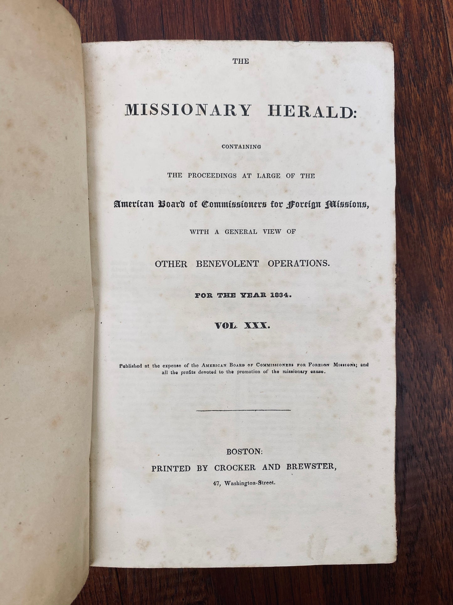 1834 MISSIONARY HERALD MAGAZINE. Adoniram Judson, William Carey, Slavery, Sandwich Islands &c