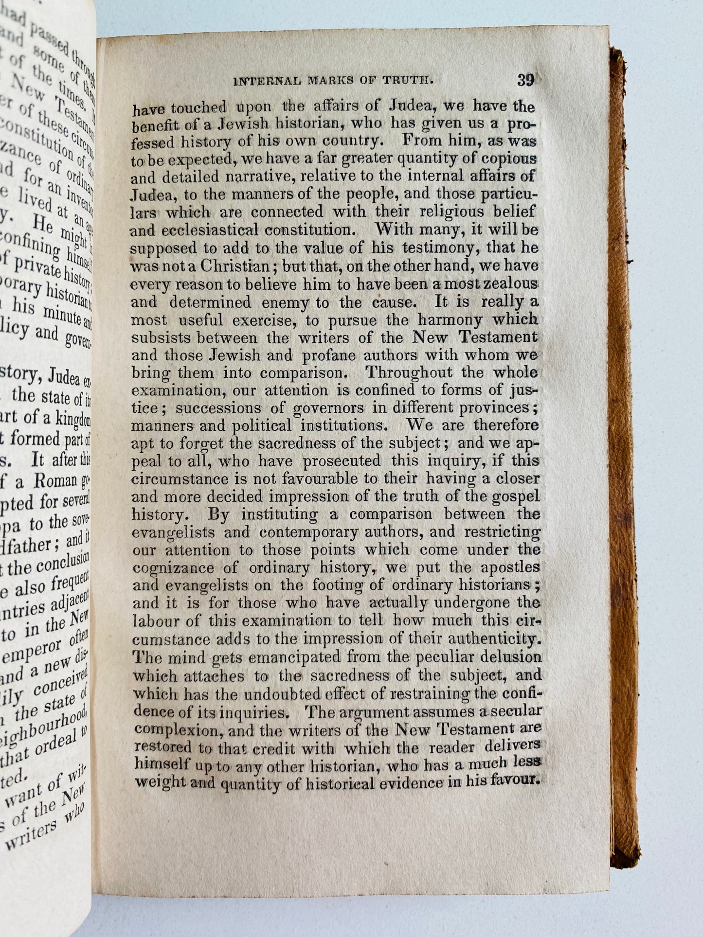 1835 THOMAS CHALMERS. Evidences of Christianity and Authenticity of the Gospel. Nice Leather Edition