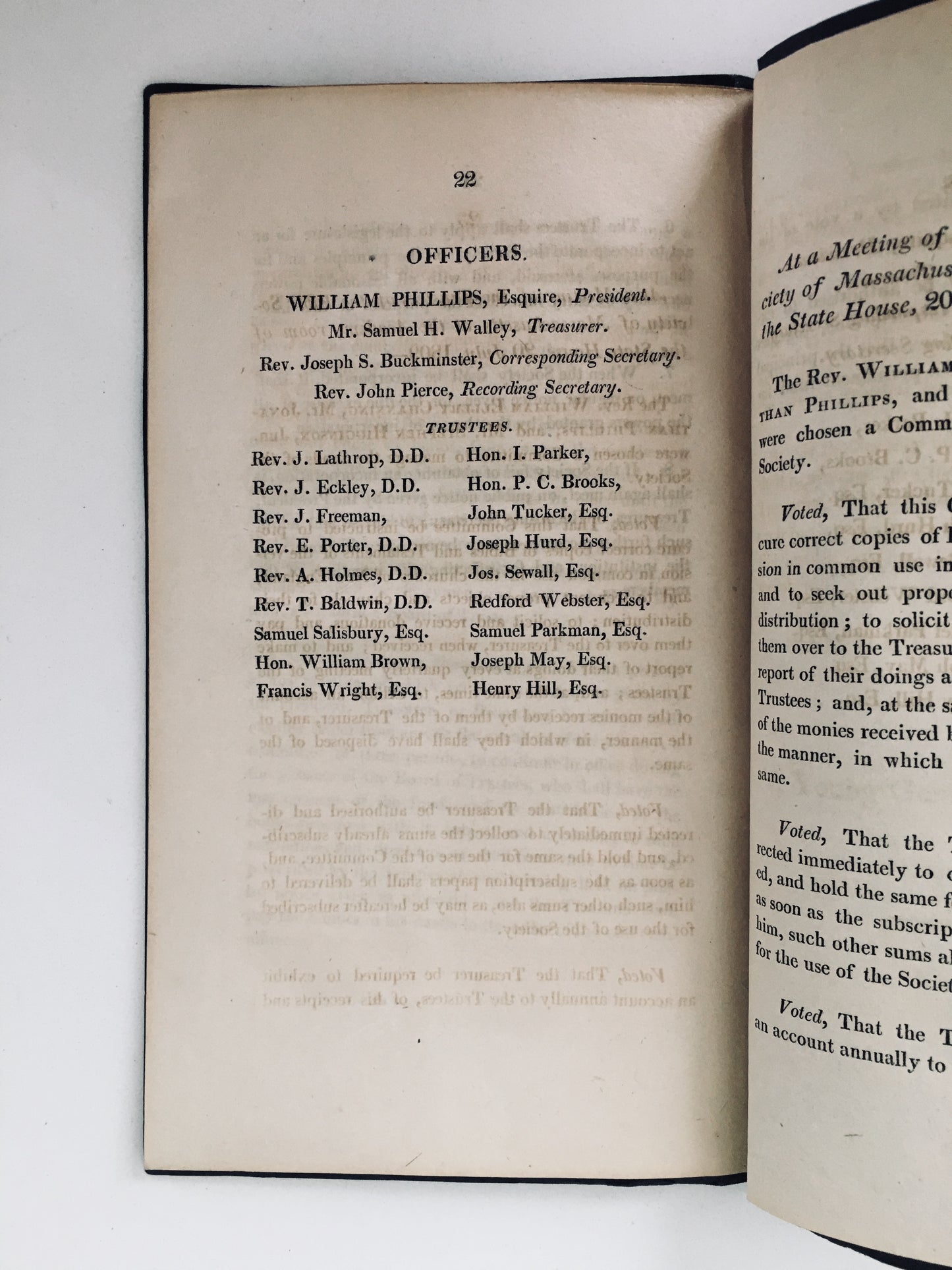 1809 MASSACHUSETTS BIBLE SOCIETY. Original Constitution and Address at the Original Formation.