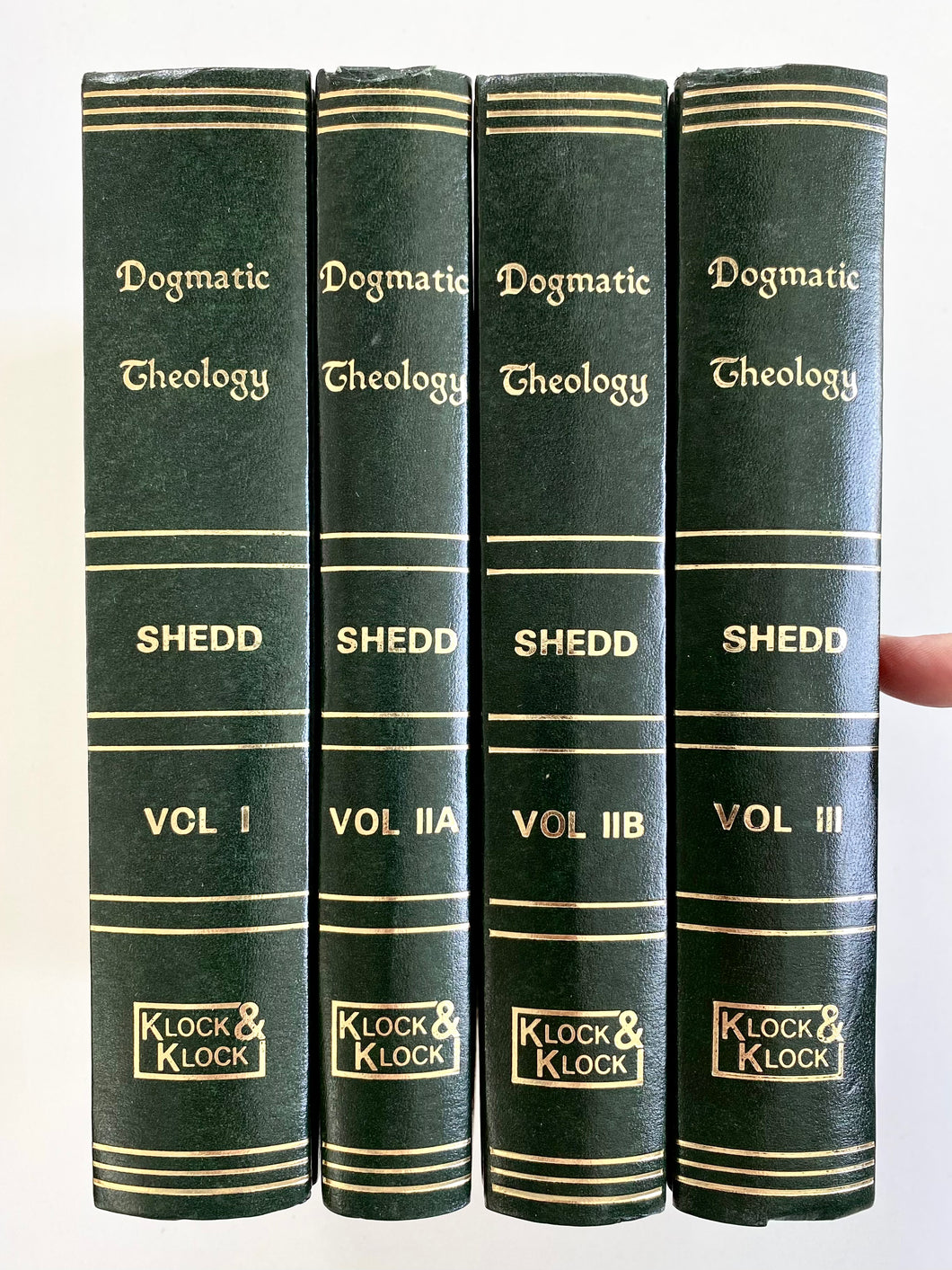 1889 / 1979. WILLIAM G. T. SHEDD. Dogmatic Theology. Four Volume Klock & Klock.