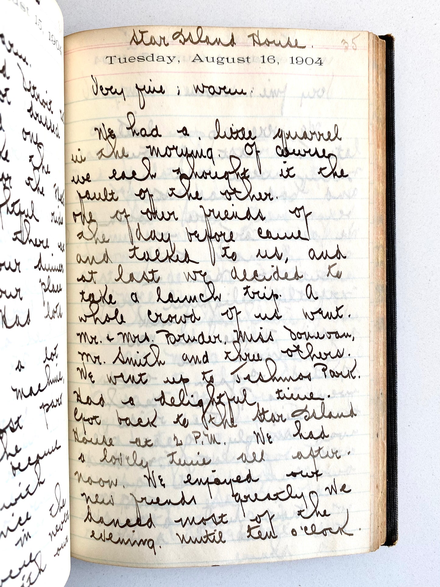 1896-1909. 13 FULL DETROIT DIARIES. Theatre, Belle Isle, Fires, Firemen, Depression, Love, etc.