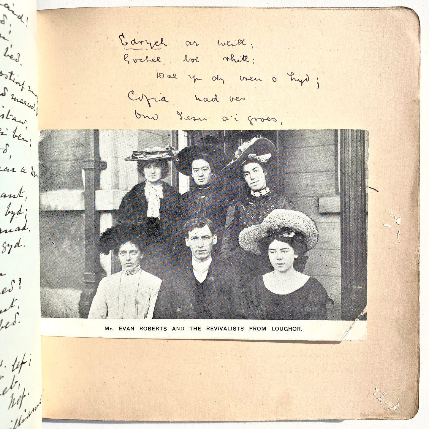 1905 WELSH REVIVAL. Original Autograph Album with 37 Inscriptions from Evan Roberts, Seth Joshua, etc.