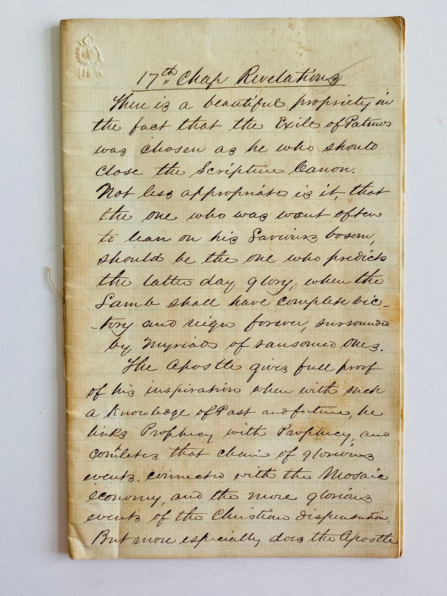 1856 SOUTHERN PRESBYTERIAN. Manuscript Sermons of a South Carolina & Louisiana Southern Presbyterian