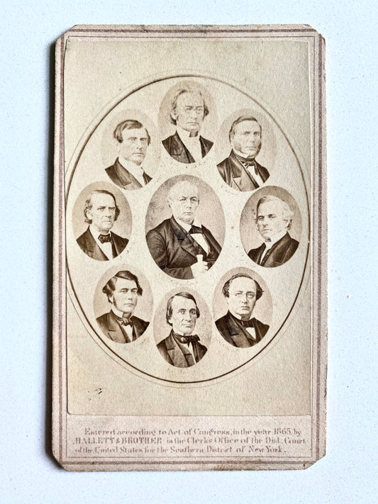 1865 ABRAHAM LINCOLN. Carte de Visite of Influential Pastors in Lincoln's Life - Issued after Assassination.