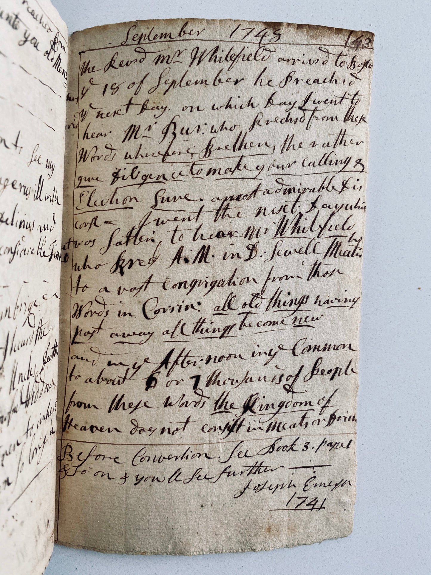 1739 PRAYER REVIVAL. One of the Earliest Inter-Racial Prayer Meetings in America! Jonathan Edwards, &c.