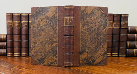 1850 JOHN OWEN. The Complete Works in 24 Volumes. Superb Half Leather Bindings!