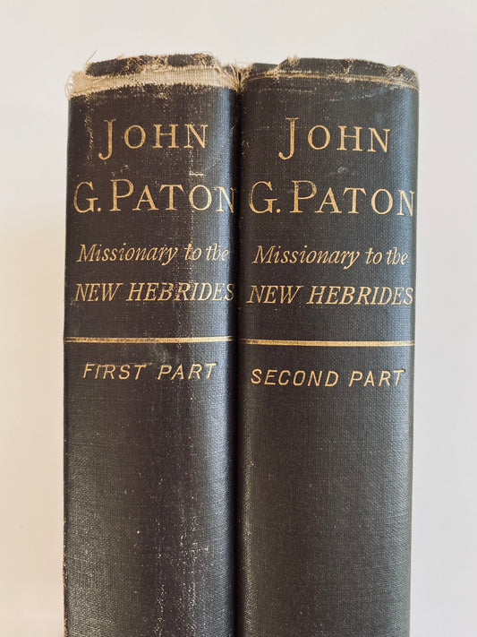 1889 JOHN G. PATON. Two Volume Biography + Autographed by Pioneer Missionary among Cannibals