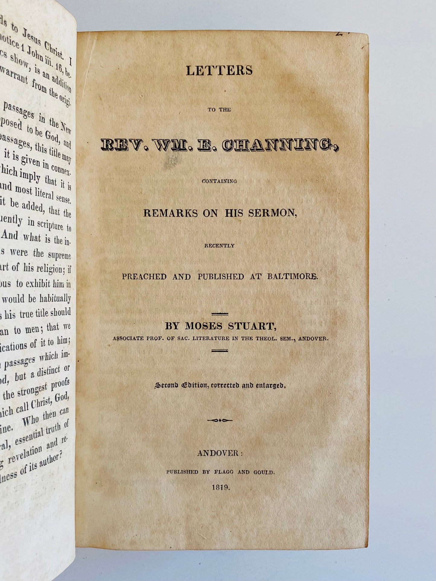 1819-1823 RARE UNITARIAN CONTROVERSY. Complete Run of Debate between Unitarians and Trinitarian Calvinists.