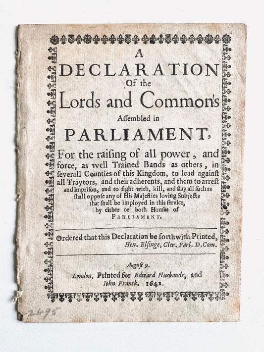 1642 PRESBYTERIAN MILITIAS. Presbyterian Parliament Empowers Local Citizens to Arrest & Slay Catholics and Royalists.