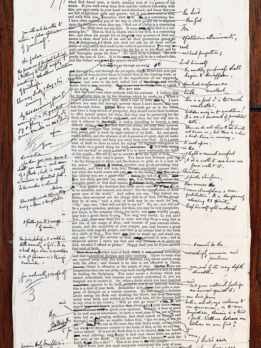 1888 C. H. SPURGEON. Autograph Printer's Galleys. The Trial of Faith & the Good of Affliction