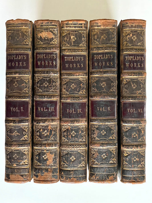 1794 AUGUSTUS TOPLADY. The Work of Augustus Toplady in Six Volumes. First Edition.