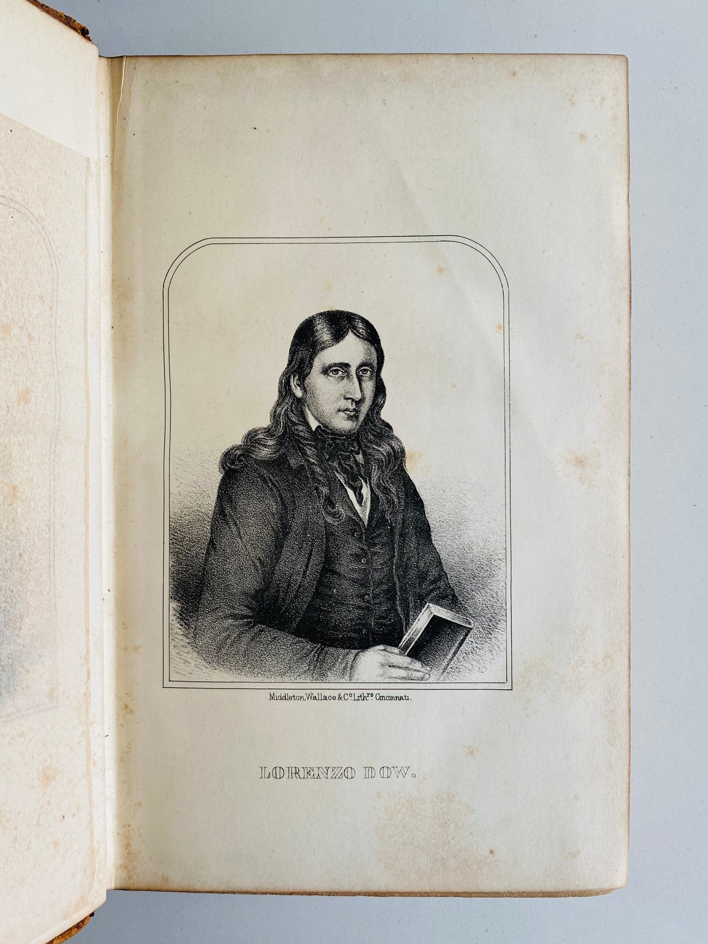 1857 LORENZO DOW. Rare MSs Sermon, Autograph & Biography of New England's Eccentric Revivalist.