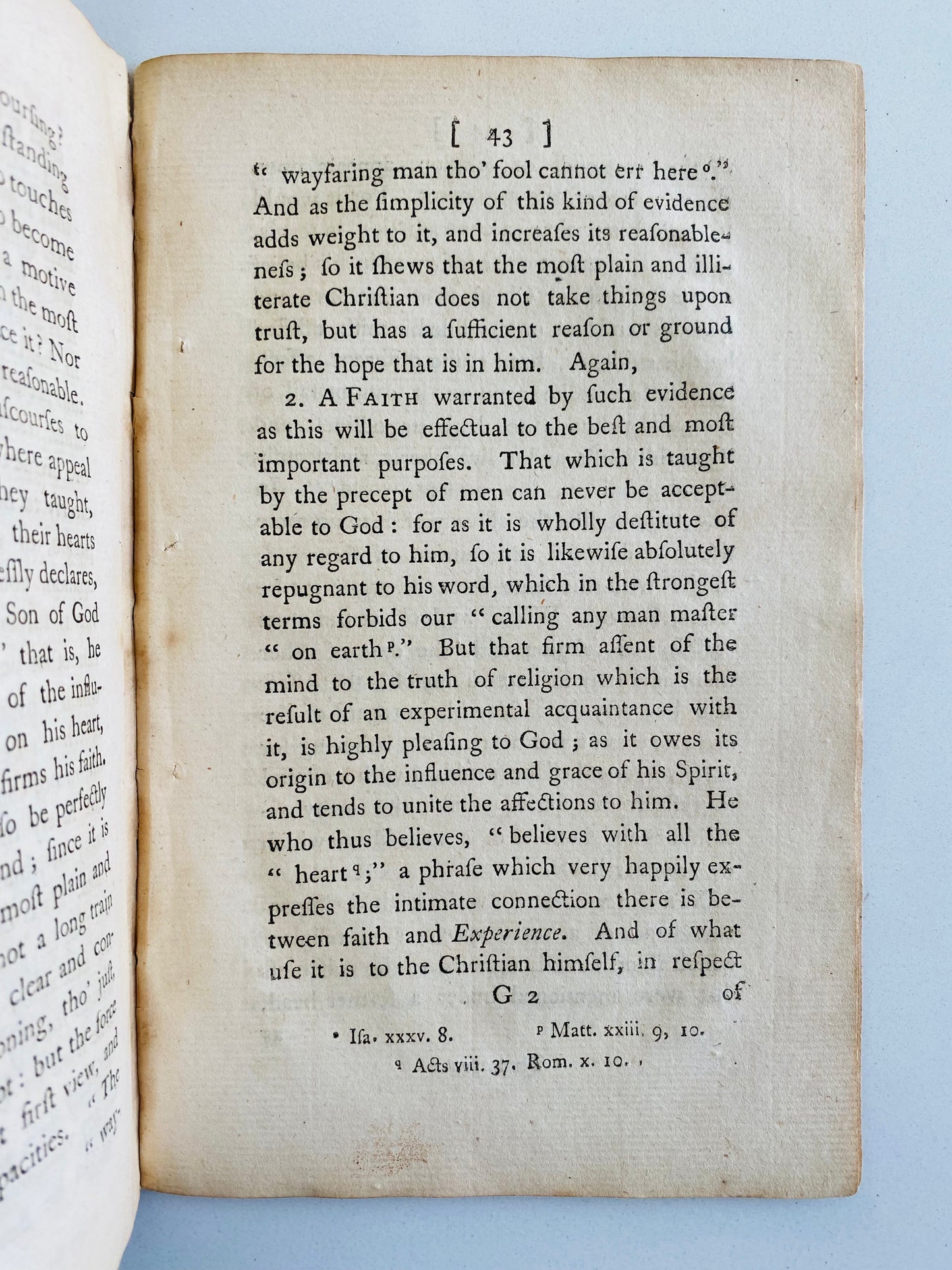 1764 SAMUEL STENNETT. Rare 7th Day Baptist Sermon to Ministers on the Primary Nature of Experience over Theology