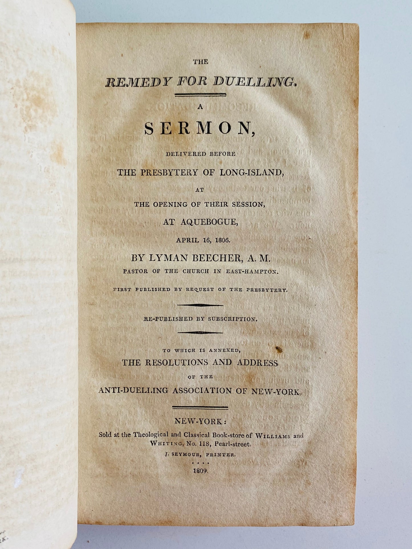 1796 SERMON SAMMELBAND. Rare Assemblage of 24 Rare Early American Sermons.